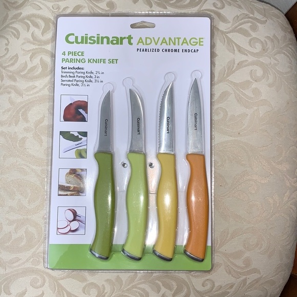 Cuisinart 4 Pc Paring Knife Set Fun Colors - Picture 1 of 2
